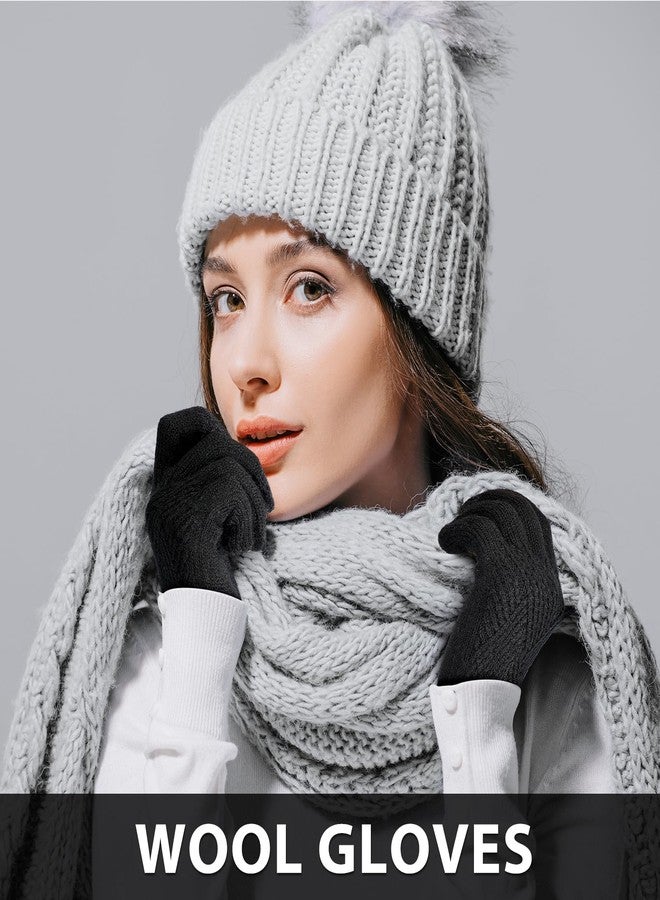 Tavaleu Womens Winter Gloves - Gloves for Women Cold Weather, Warm Touch Screen Fleece Lined Glove, Elastic Cuff Knit Glove - Image 2
